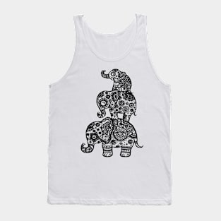 Elephant Family in Black Tank Top